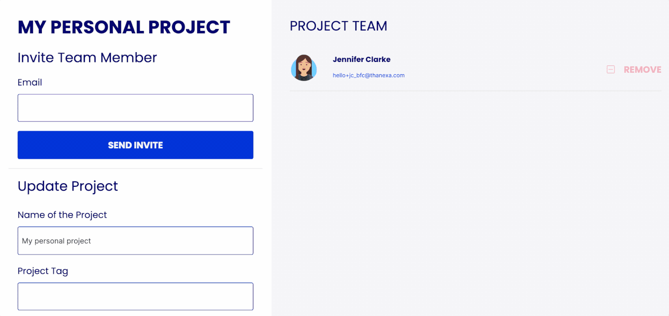 Adding new team members to Thanexa